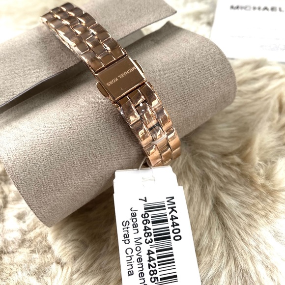 NWT authentic MK rosegold tone pave rim watch - Picture 6 of 8